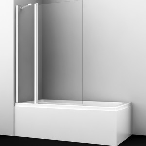 Шторка на ванну WasserKRAFT Berkel 110 48P02-110W профиль Белый стекло прозрачное 80*140 см